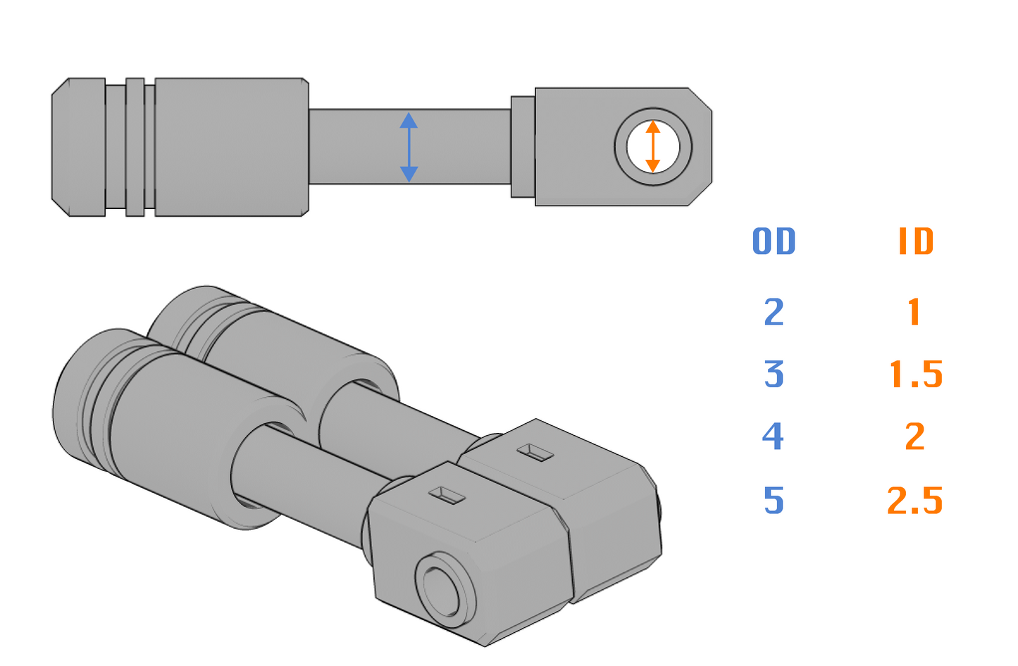 Cylinder Shaft 【Wタイプ】